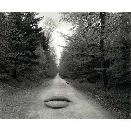 Untitled (Lips on Road)