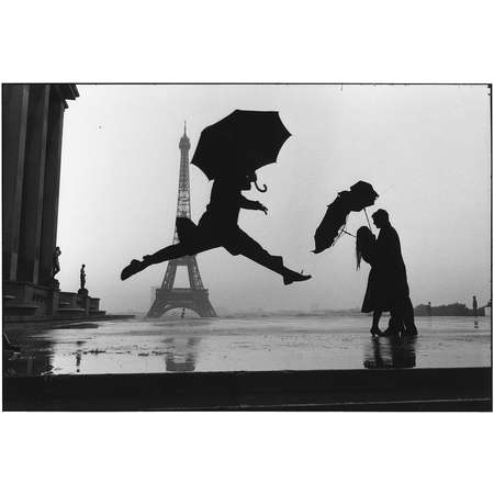 Paris, France (Three People and Umbrellas)