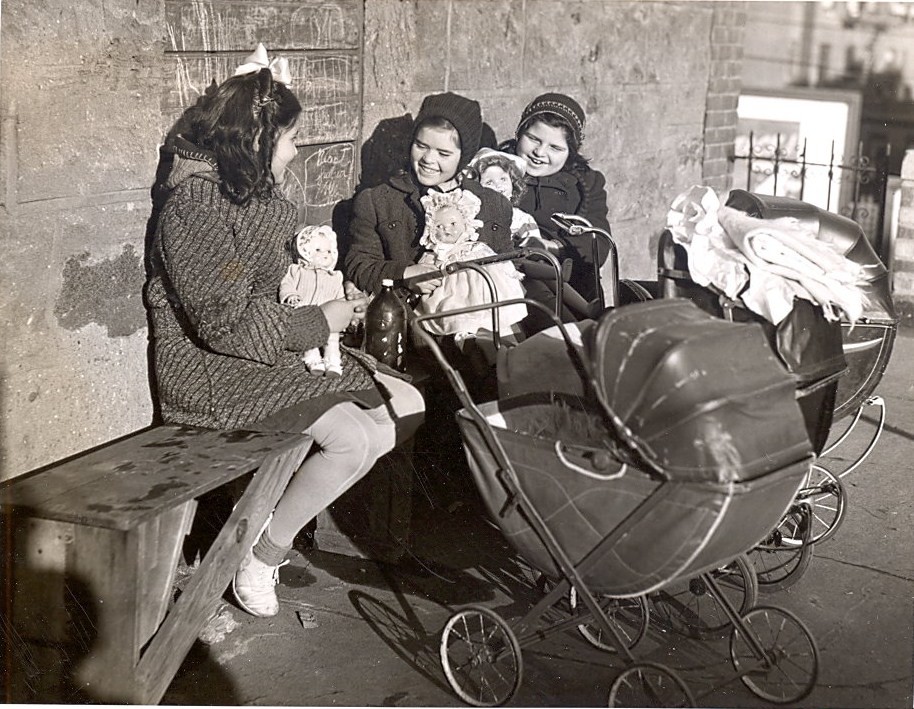 Three Girls with Dolls