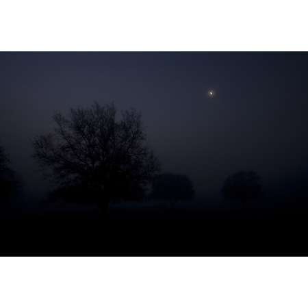 Round Top, Texas with Moon