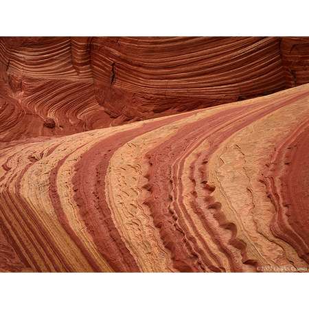 Striations and Boulder, Paria Wilderness, Utah