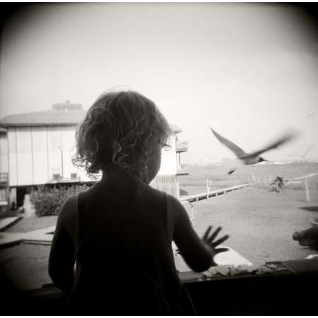 Feeding Seagulls, Port Aransas, 1997