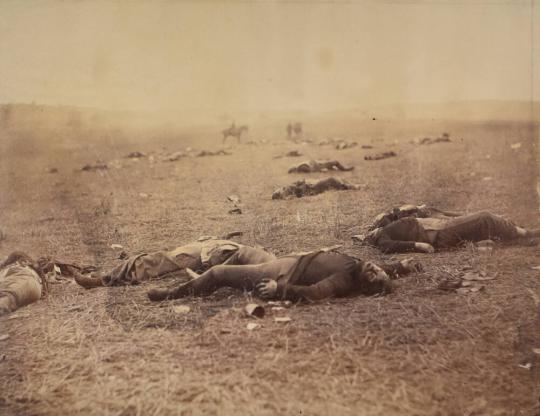 Timothy-H-OSullivan-A Harvest of Death Gettysburg Pennsylvania