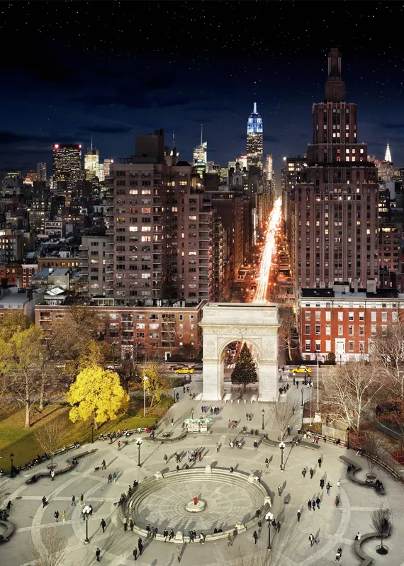 Stephen Wilkes, Washington Square Park, Catherine Couturier Gallery